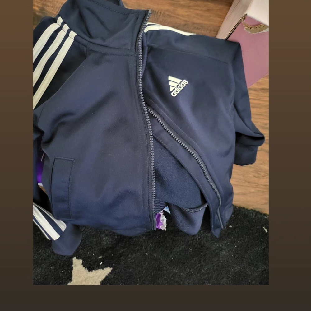 Adidas Kids Navy Blue Track Jacket